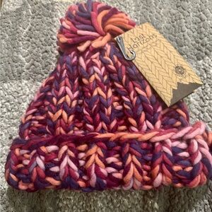 Handmade in Nepal Colorful Knit Pom-Pom Beanie